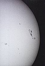 � M. Wagner; Sonnenfleck, 1.4.2001 riesig