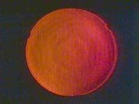 � W. Rohr; Synta Objektiv 150 mm / 1200 mm, nach der Behandlung Foucault-Test: rot-orange