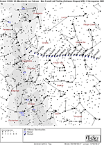  Astrogarten; Aufsuchkarte fr den Kometen C/2004 Q2 (Machholz) von Februar bis Mai.